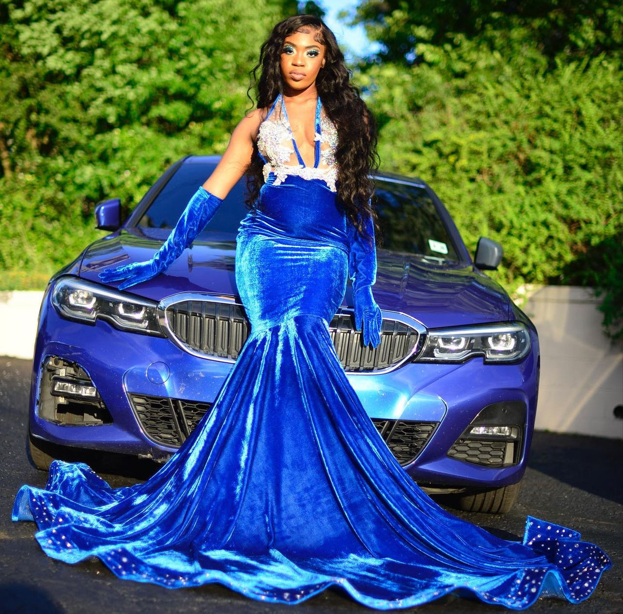strapless open back dress Custom Prom gown – Debonair Designz
